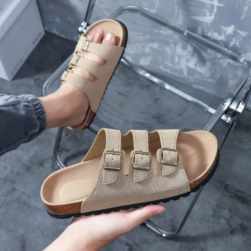 Three best sale buckle sandals