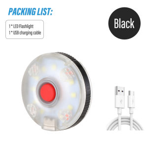 Super bright MINI LED Flashlight Rechargeable Work light Round camping light 3 colors to choose Multiple lighting modes waterproof material