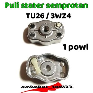 stater real tu26 Pulley puli poli starter mangkok engkol mesin semprot hama 2tak TU26 model lama