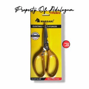 MASSAKI Gunting Dapur Heavy Duty - Gunting Kain Kertas Serbaguna SS
