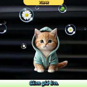 YIBAR 1PC hoodie Kitten hoàn thành thông gió Clip trang trí xe aromatreatment phụ kiện Acrylic