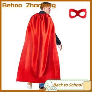 Behoo เสื้อคลุมและหน้ากากซูเปอร์ฮีโร่สำหรับผู้ใหญ่ผู้ชายผู้หญิงชุดซุปเปอร์ฮีโร่แต่งตัวงานปาร์ตี้ฮาโลวีน