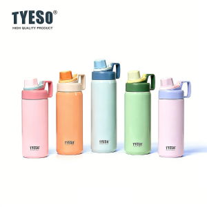 Tyeso Stainless Steel Sports Water Bottle Insulated Leak-Proof Portable Fitness Flask for Outdoor Workouts Travel Vacuum Flasks2026
