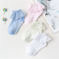 New Style Breathable Cotton Socks Baby Girls Kids Dance lace socks Children Ankle Short Sock White Pink Yellow Baby Girls Sock W41. 