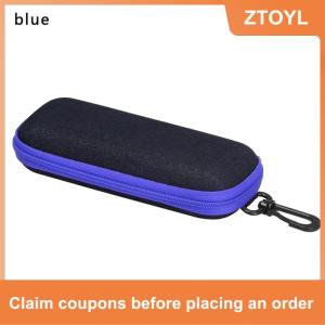 【ZTOYL】 Thời trang denim vải kính hộp dây kéo Kính mát bảo vệ container Kính mắt trường hợp kính đọc sách tổ chức mang theo túi