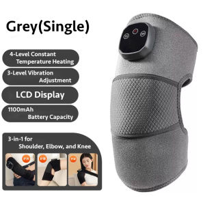 🇸🇬【SG Dliver】Smart Graphene Heating Knee Brace | 1pc / 1 Pair | Wireless Heated Wrap for Knee / Elbow / Shoulder Pain Relief | 4 Temp Modes | Auto Shut-Off | Grey / Black