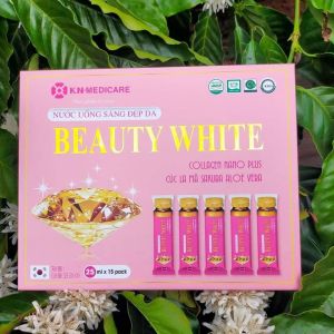 Nước uống Collagen sáng đẹp da Beauty White giúp làm đẹp da mờ nám sạm tàn nhang hộp 20 gói