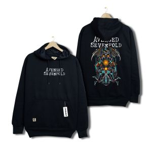 Hoodie Cowok Keren Art Musik Rock Avenged Sevenfold A7X Streetwear Aesthetic Warna Hitam Oversize M L XL XXL Bahan Fleece Tebal Lembut Kualitas Premium