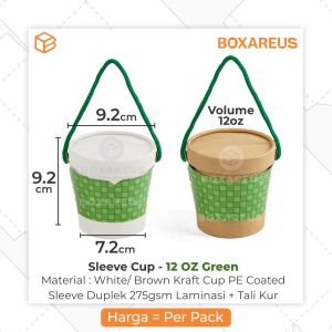 Cup Paper Bowl Sleeve Kemasan Soup Eskrim Cookies | Sleeve Cup