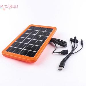 【E-WOITD】 3w Multifunctional Solar Panel 6v Photovoltaic Panel Outdoor Mobile Phone Charger Emergency Power Supply For Iphone16 Huawei