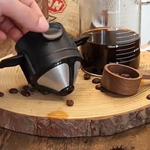 304 Stainless Steel Coffee Dripper Foldable Hanging Ear Filter Reusable Coffee Filter COD