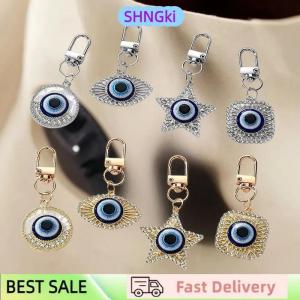SHNGki Turkish Blue Eye Keychain Blessed Lucky Key Holder Keyring Amulet For Bag Accessory Gift Jewelry Keychain