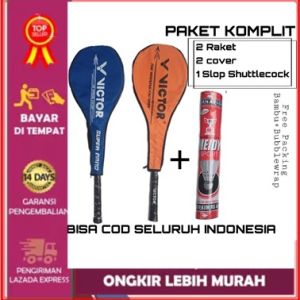 [ PAKET KOMPLIT ] Raket Victor Badminton Anak dan Shuttlecock / Raket Victor Murah / Raket Anak