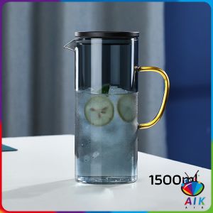 AIK ถ้วยแก้วน้ำ เยือกน้ำแก้วมีฝาพลาสติก kettle water cup