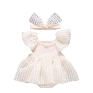 GUDY Bodysuit Baby Jumper Dress Fluffly Ruffle Baby Shorts Climb Suit Fashion Cotton Baby Jumpsuit Newborn Baby
