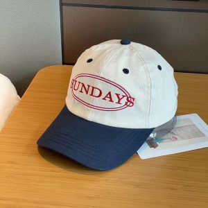 หมวกเเก๊ป ผ้าฝ้าย ปักตัวอักษร กันเเดด สไตล์เกาหลี 153