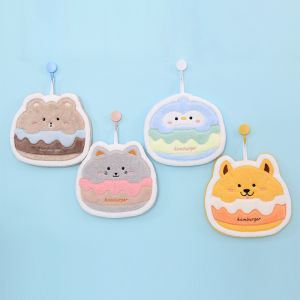 ตุ๊กตาผ้ากำมะหยี่ผ้าฟลีซผ้าเช็ดมือน่ารักมีสายคล้องห้อยที่ผ้าไมโครไฟเบอร์ซึมซับมากผ้าเช็ดทำความสะอาดเด็กลายการ์ตูนห้องครัวห้องน้ำ