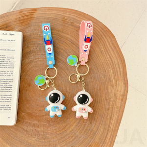 FLOVEME Cute Astronaut Air Tag Loop Cover For AirTags Soft Silicone Case Anti-Lost Locator Tracker Soft Silicone Shell Key Ring