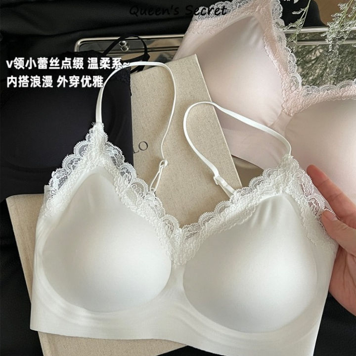 Queen Secret] U-bras Soft Lace Series Seamless Bra, Women's Thin