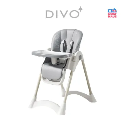 Coby Divo Junior Dining High Chair -Grey (New) Divo Baby High Chair 6 Months to 6 Years Old (Support up to 50 kg)
