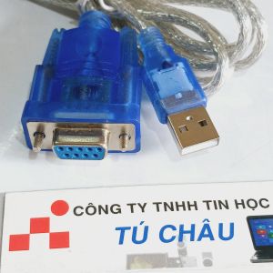 Cáp RS232 / USB 2.0 ra Com 9 DB9 (Com 9: DB9 Lổ Cái 1.5M / DB9 Kim Đực 80Cm)
