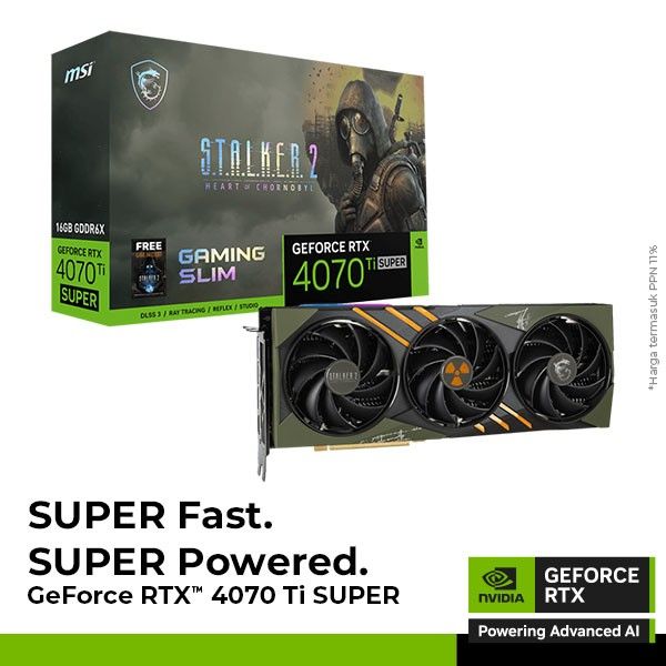 Vga Card Msi Geforce Rtx Ti Super G Gaming Slim Stalker Edition Gb Gddr X Lazada