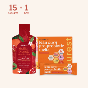 Purest Co 2-Step Slim Set Sicilian Orange + Lean Burn Pre+Probiotic Melts | Fat Burn & Carb Blocker