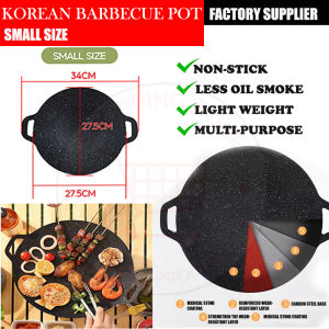 Korean Barbecue Pan Non-stick Grill SAMGYUP Pan Non-stick pan  LESS OIL AND NON-STICK Pan Camping Pan Grill Outdoor Grill  Multi-Griddle Pan Universal Grill Pan Pang-ihaw