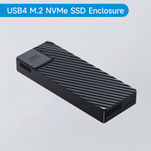 Hagibis USB 4.0 40Gbps M.2 NVMe SSD Enclosure Compatible With Thunderbolt 4/3 USB 3.2/3.1/3.0 ASM2464 External Hard Drive Case With Cooling Fan For 2230 2242 2260 2280 M.2 NVME SSD For PCIE M Key/B&M Key Supports Up To 4tb Capacity For MacBook Pro