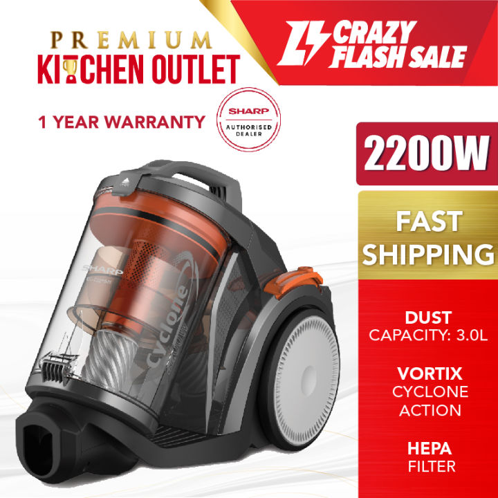 Sharp 2200W 3L Bagless Vacuum Cleaner ECC2219N With HEPA Filter Lazada