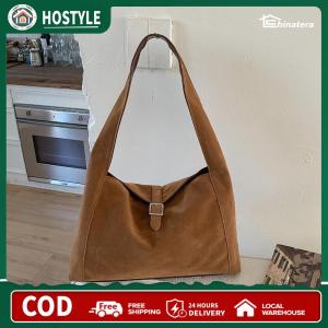Women Faux Suede Lazy Aesthetic Vintage Underarm Bag Fashion Commute Handbag Retro Single Shoulder Bag for Travel College Work