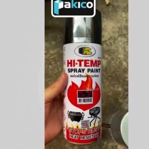Sơn Chịu Nhiệt Phun Pô Xe-Sơn Chống Cháy BOSNY Đen Mờ Bạc -Sơn Xịt Pô Xe Máy-PAKICO