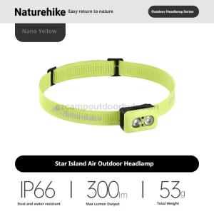 Naturehike Outdoor Headlamp Portable Ultralight Waterproof IP66 Sensor Rechargeable Adjustable Headlight Stepless Light Dimming Up To 50h Battery Life Camping Emergency Fishing