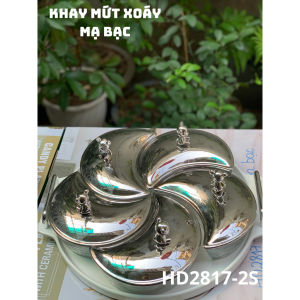 Bộ Khay Sứ Đựng Bánh Mứt Kẹo Cao Cấp - Mã HD2817-2S Thích Hợp Dùng Trong Ngày Lễ Tết Buổi Tiệc.