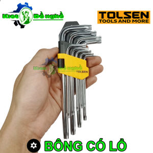 Bộ lục giác bông ngắn TOLSEN 20056-Khóa lục giác hoa thị 9 chi tiết - KIOT ĐỒ NGHỀ