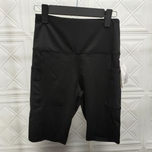 Quần đùi ngố nữ tập gym yoga aerobic thể thao cạp cao 2 túi hông chất liệu thun poly co dãn 4 chiều BINSPORTS Q187