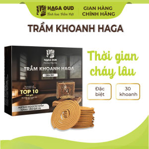 Trầm khoanh HAGA Cao cấp/Đặc biệt/Thượng hạng thời gian cháy lâu thơm đậm hương trầm - 15 khoanh đôi đường kính 6cm