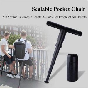 Folding Stool Portable Travel Line up Mini Telescopic Stool Outdoor Denmark Queue Artifact Portable Seat Camping Hiking Fishing