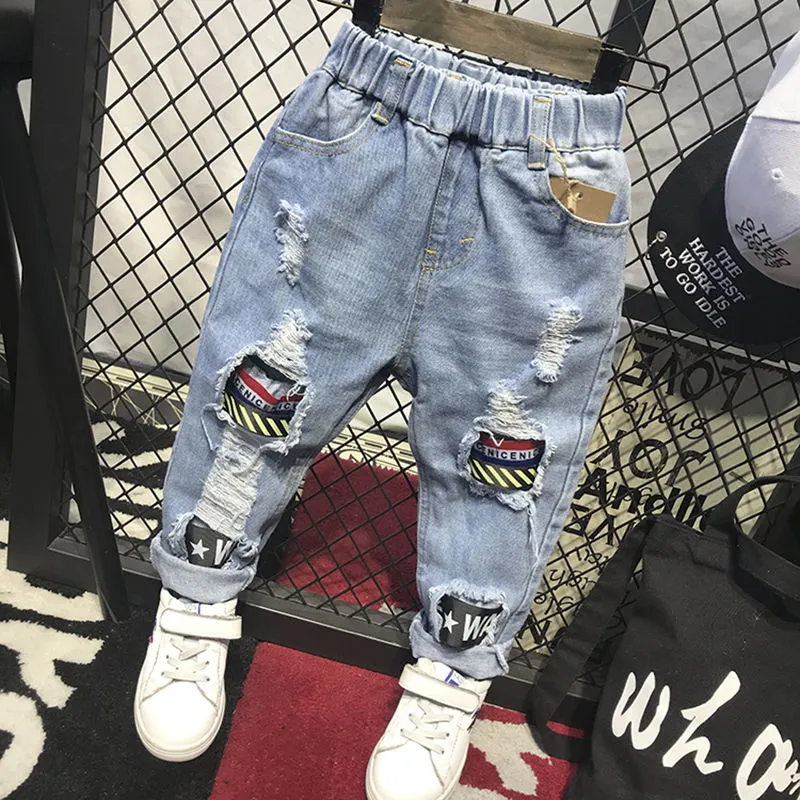 Broken Jeans Children 2018, Ripped Jeans Kids Boys