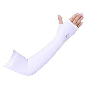 ปลอกแขนกันแดด UV แบบสวมนิ้ว 1 คู่ ปลอกแขนกันแสงยูวี ปลอกแขนผ้ายืด แบบสวมนิ้ว เนื้อนิ่มเย็นสบาย กันแสงUV
