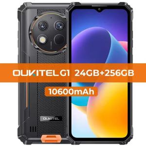 Oukitel G1 Rugged Smartphone 6.52 Inch HD+ 24GB RAM+256GB ROM Mobile Phone 48MP Camera 10600mAh Battery Android 14 Cellphone NFC