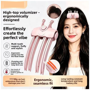 Wireless Rechargeable Heated Hair Root Volumizing Clip High Skull Top Hair Styling Comb Fluffy Hair Styler 