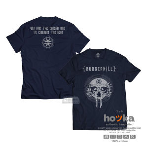 Baju Pria Kaos kaos band burgerkill conquer premium - tshirt combed 24s lengan pendek biru dongker