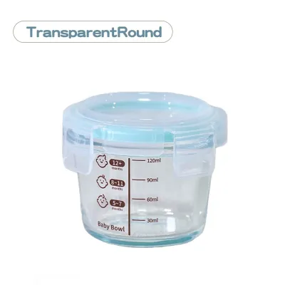 3PCS Portable Baby Glass Food Box Storage Freezer and Heat-resistant Storage Sealed Storage Box Glass Food Storage Container