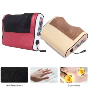 MECOME ระบายอากาศได้ดี นวดคอไฟฟ้า นวดลึก การใช้งานแบบมัลติฟังก์ชั่น หมอนนวด คุณภาพสูง ปลั๊กสหรัฐ หมอนนวดไฟฟ้า