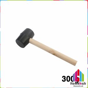 Homehub 300g 500g Black Rubber Mallet Hammer with Wood Handle
