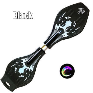 2 Wheel Skateboard with 360-Degree Casters for Kids Teens And Adults Vigor Board Wave Skateboard Four Wheels Skateboard For Adult Skateboard For Kids Long Board Skate Board For Beginners Men and Women Double-upped Maple Deck Skate Board Children