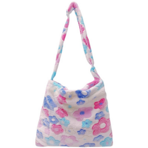 Tas Fluffy Tote Bag Casual Floral Shoulder Bag 1122-84