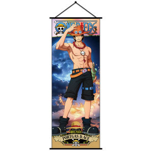 One Piece Monkey D. Luffy Canvas Wall Scroll HD Print Anime Fabric Hanging Poster for Room Decoration