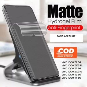 ANTI GORES HYDROGEL MATTE DOFF VIVO IQOO 13 5G X200 5G X200 PRO 5G X100 5G X100 PRO 5G IQOOZ9 5G IQOO Z9X 5G IQOO Z7 5G Z7X 5G IQOO 12 5G IQOO 11 5G ANTI MINYAK DEPAN PLASTIK PELINDUNG LAYAR